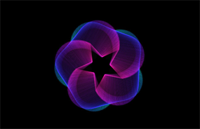 HTML5 Canvas五角星变换特效